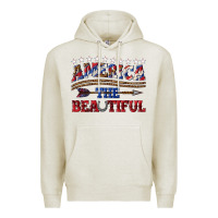 Oatmeal Heather America the beautiful Premium Hoodie - texasbilliewilder