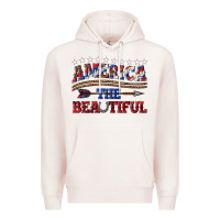 Pale Pink America the beautiful Premium Hoodie - texasbilliewilder