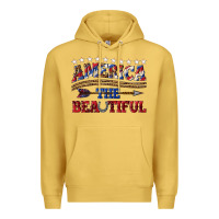 Antique Gold America the beautiful Premium Hoodie - texasbilliewilder