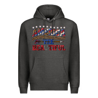Charcoal Heather America the beautiful Premium Hoodie - texasbilliewilder