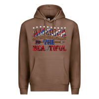 Chestnut America the beautiful Premium Hoodie - texasbilliewilder
