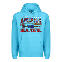 Ocean Blue America the beautiful Premium Hoodie - texasbilliewilder