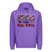 Purple America the beautiful Premium Hoodie - texasbilliewilder