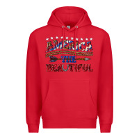 Red America the beautiful Premium Hoodie - texasbilliewilder