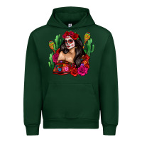 Forest Green mexico girl Urban Hoodie - Zillion Design Studio