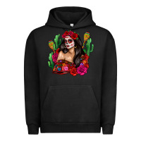 Pigment Black mexico girl Urban Hoodie - Zillion Design Studio