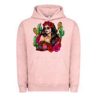 Pigment Salmon mexico girl Urban Hoodie - Zillion Design Studio