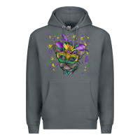 Rock mardi gras mask french bulldog Premium Hoodie - RanaPortraitStore