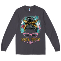 Smoke nail tech life messy bun Long Sleeve Tee - BarkalooDesign