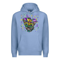 Colony Blue mardi gras mask french bulldog Premium Hoodie - RanaPortraitStore