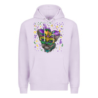 Lilac mardi gras mask french bulldog Premium Hoodie - RanaPortraitStore