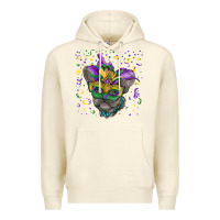 Sandshell mardi gras mask french bulldog Premium Hoodie - RanaPortraitStore