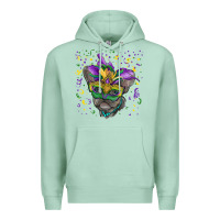 Seafoam mardi gras mask french bulldog Premium Hoodie - RanaPortraitStore