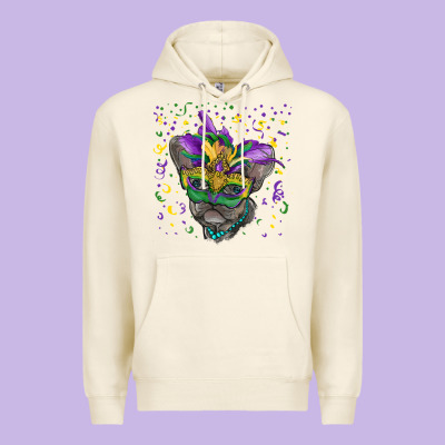 Mardi Gras Mask French Bulldog Premium Hoodie Designed By Ranaportraitstore