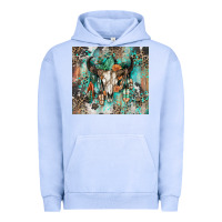 Pigment Grape Ice cowhide bull skull Urban Hoodie - Zillion Design Studio