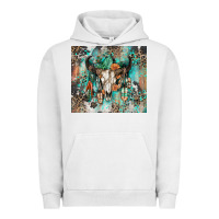 Pigment Lunar Rock cowhide bull skull Urban Hoodie - Zillion Design Studio