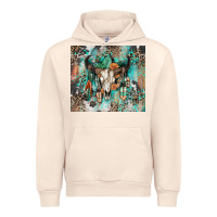 Sandshell cowhide bull skull Urban Hoodie - Zillion Design Studio