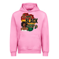 Fuchsia Pink i am black history Urban Hoodie - texasbilliewilder