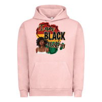 Pigment Salmon i am black history Urban Hoodie - texasbilliewilder