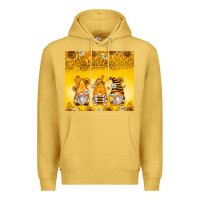 Antique Gold bumble bee gnomes Premium Hoodie - Zillion Design Studio