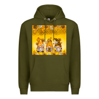 Army Green bumble bee gnomes Premium Hoodie - Zillion Design Studio