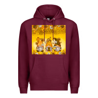 Burgundy bumble bee gnomes Premium Hoodie - Zillion Design Studio