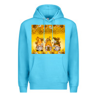 Ocean Blue bumble bee gnomes Premium Hoodie - Zillion Design Studio