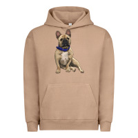 Pigment Burro French bulldog with royal blue Urban Hoodie - RanaPortraitStore