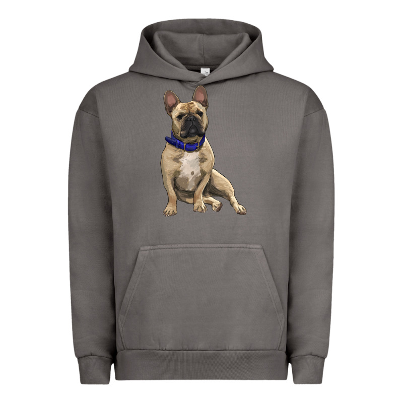 French Bulldog With Royal Blue Urban Hoodie by RanaPortraitStore | Teevron