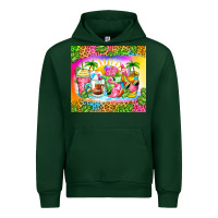 Forest Green summer coffee cups Urban Hoodie - Zillion Design Studio