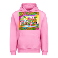Fuchsia Pink summer coffee cups Urban Hoodie - Zillion Design Studio