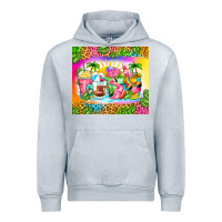 Heather Grey summer coffee cups Urban Hoodie - Zillion Design Studio