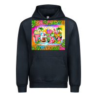 Navy summer coffee cups Urban Hoodie - Zillion Design Studio