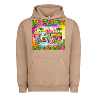 Pigment Burro summer coffee cups Urban Hoodie - Zillion Design Studio