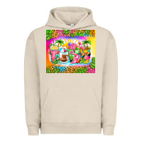 Pigment French Oak summer coffee cups Urban Hoodie - Zillion Design Studio