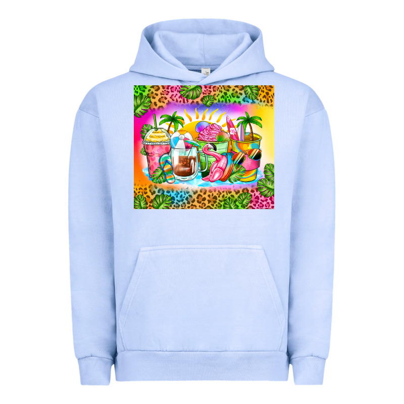Summer Coffee Cups Urban Hoodie by Zillion Design Studio | Teevron