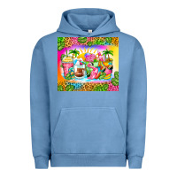Pigment Pebble Blue summer coffee cups Urban Hoodie - Zillion Design Studio
