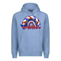 Colony Blue America rainbow Premium Hoodie - texasbilliewilder