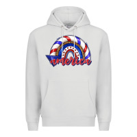Dove Grey America rainbow Premium Hoodie - texasbilliewilder