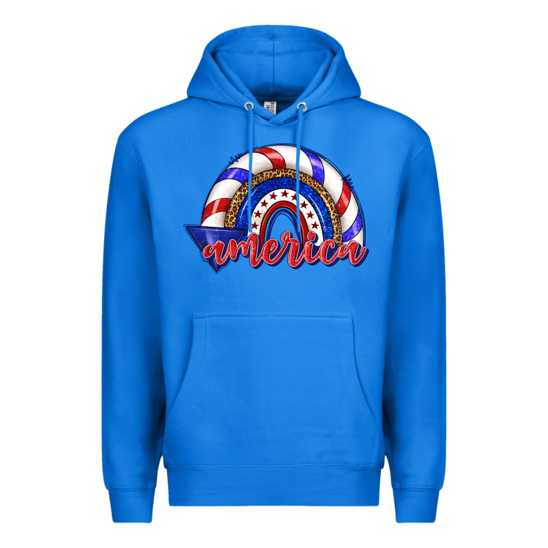 America Rainbow Premium Hoodie by texasbilliewilder | Teevron