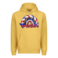 Antique Gold America rainbow Premium Hoodie - texasbilliewilder