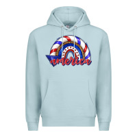 Blue Mist America rainbow Premium Hoodie - texasbilliewilder