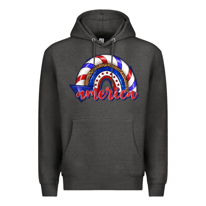 America Rainbow Premium Hoodie by texasbilliewilder | Teevron