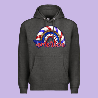 America Rainbow Premium Hoodie Designed By Texasbilliewilder