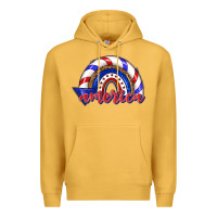 Mustard America rainbow Premium Hoodie - texasbilliewilder
