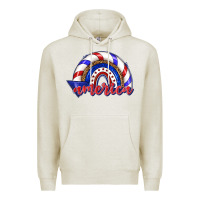 Oatmeal Heather America rainbow Premium Hoodie - texasbilliewilder
