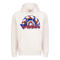 Pale Pink America rainbow Premium Hoodie - texasbilliewilder