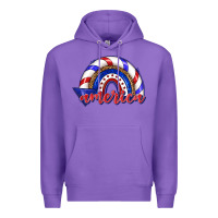Purple America rainbow Premium Hoodie - texasbilliewilder