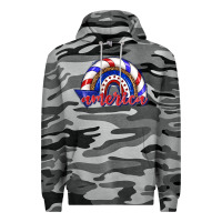 Slate Camo America rainbow Premium Hoodie - texasbilliewilder