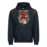 Navy Flower Skeleton Urban Hoodie - RanaPortraitStore